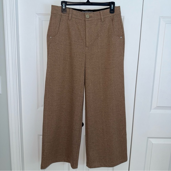 Wit & Wisdom Pants - Wit & Wisdom Whitney Ab Solution Slimming Wide Leg Herringbone Pants - 8P